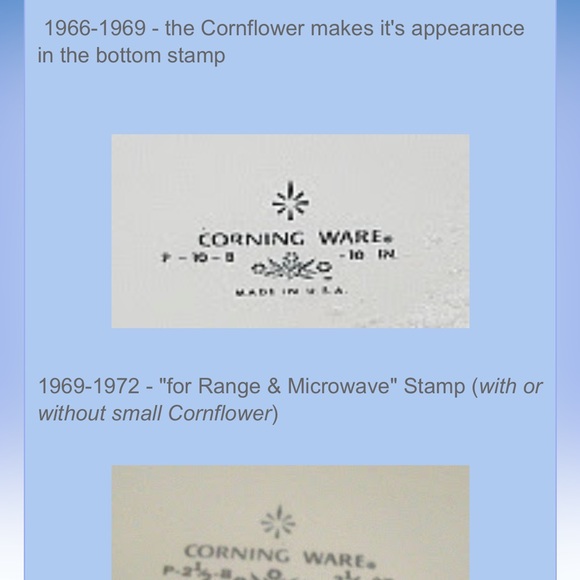 🌟2xHP🌟VTG 1966-1969 CorningWare Blue Cornflower Covered Casserole 1 3/4 Qt - Picture 10 of 10